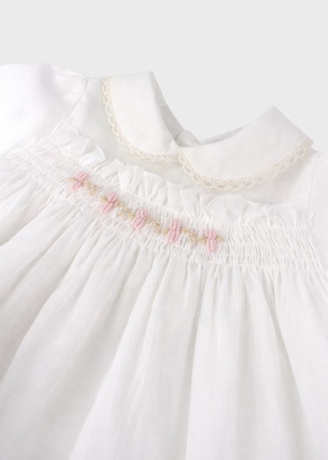 Completo Smock Melograno EK1717MU corredino e abbigliamento neonato | NANU' BABY