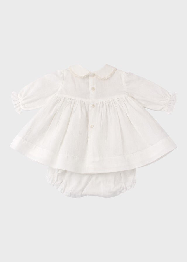 Completo Smock Melograno EK1717MU corredino e abbigliamento neonato | NANU' BABY