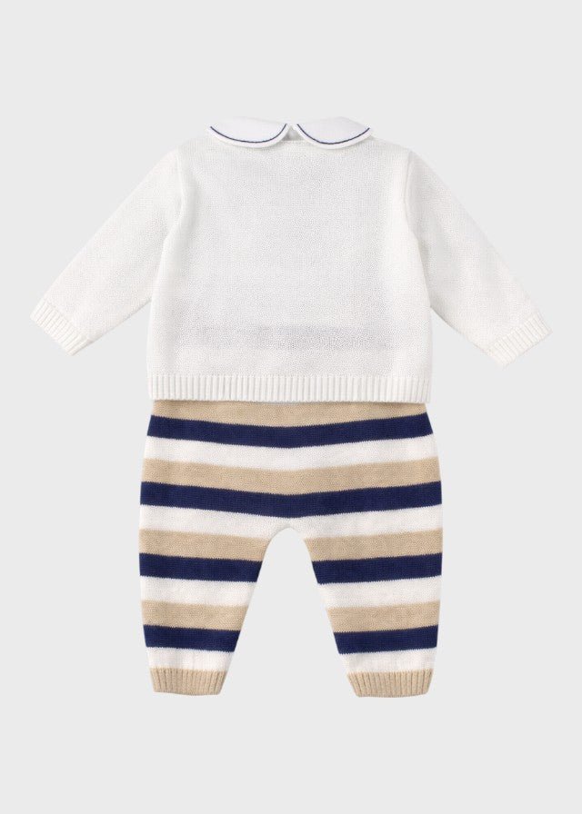 Completo Teddy Salopette Blu EK6031 corredino e abbigliamento neonato | NANU' BABY