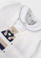 Completo Teddy Salopette Blu EK6031 corredino e abbigliamento neonato | NANU' BABY
