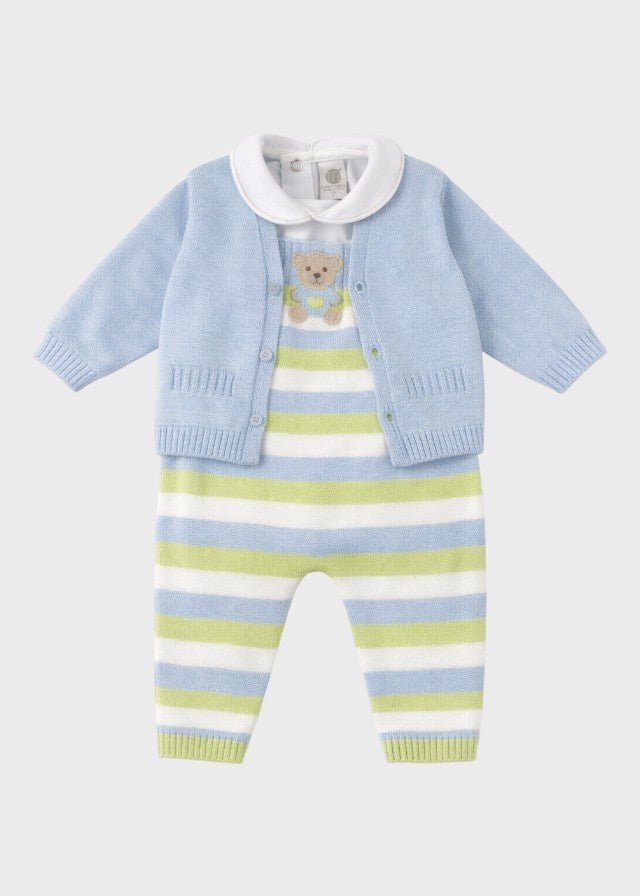 Completo Teddy Salopette Cielo EK6031/C corredino e abbigliamento neonato | NANU' BABY