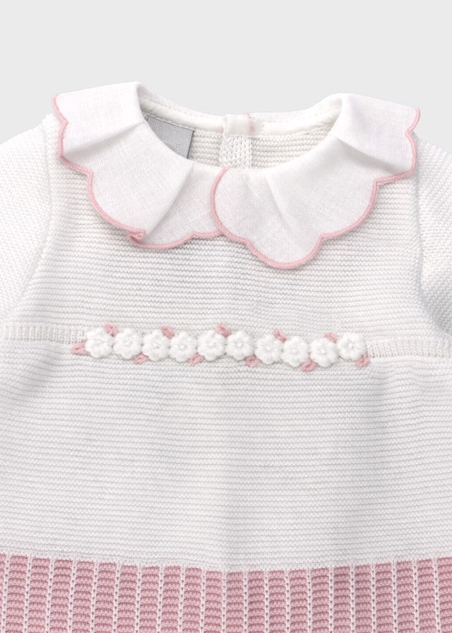 Completo Vestina Margherite Rosa EK2419/R corredino e abbigliamento neonato | NANU' BABY