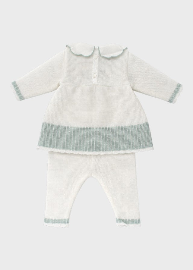 Completo Vestina Margherite Verde EK2419/V corredino e abbigliamento neonato | NANU' BABY