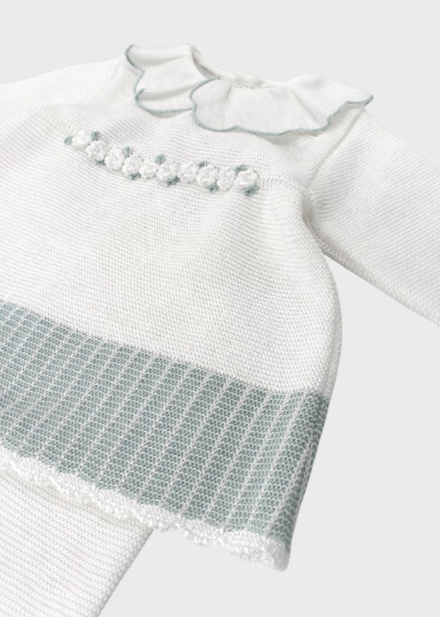 Completo Vestina Margherite Verde EK2419/V corredino e abbigliamento neonato | NANU' BABY