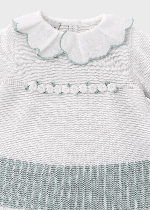 Completo Vestina Margherite Verde EK2419/V corredino e abbigliamento neonato | NANU' BABY