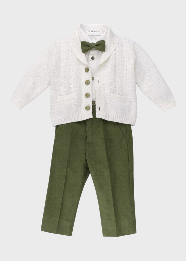 Coordinato Cerimonia Papillon Verde corredino e abbigliamento neonato | NANU' BABY