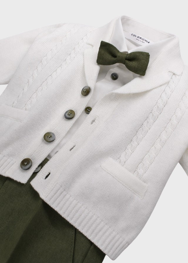 Coordinato Cerimonia Papillon Verde corredino e abbigliamento neonato | NANU' BABY