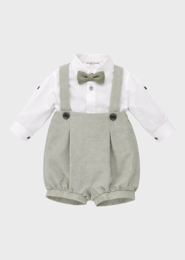 Coordinato Pantaloncino Papillon Verde corredino e abbigliamento neonato | NANU' BABY