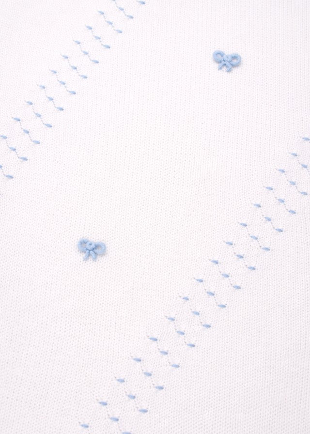 Coperta Cotone Fiocchetti Cielo ENEA/CO corredino e abbigliamento neonato | NANU' BABY