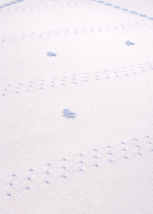 Coperta Cotone Fiocchetti Cielo ENEA/CO corredino e abbigliamento neonato | NANU' BABY