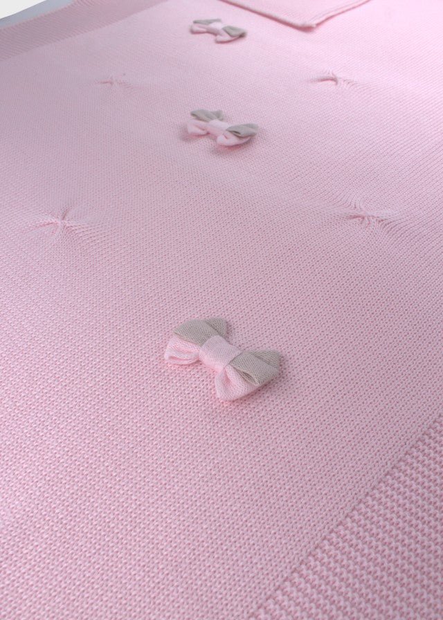 Coperta Cotone Fiocchi Rosa 181 - R corredino e abbigliamento neonato | NANU' BABY