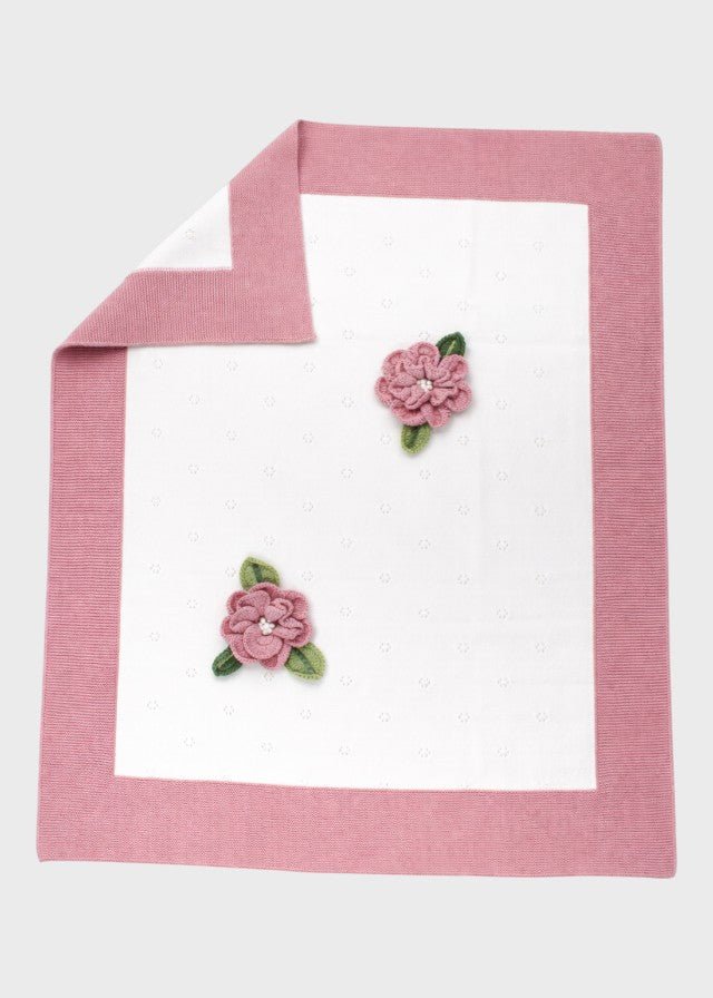 Coperta Cotone Fiori Rosa FF778328/4470 corredino e abbigliamento neonato | NANU' BABY