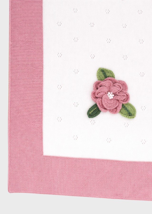 Coperta Cotone Fiori Rosa FF778328/4470 corredino e abbigliamento neonato | NANU' BABY