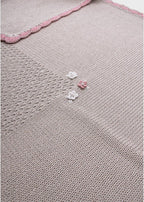 Coperta Cotone Fiori Tortora NAIME/CO - T corredino e abbigliamento neonato | NANU' BABY