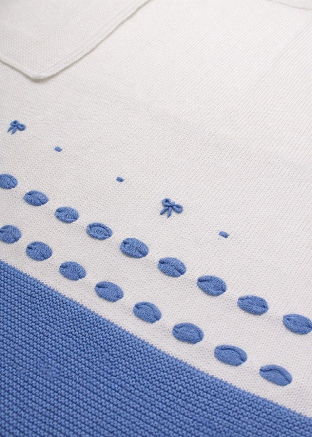 Coperta Cotone Nodini Bianco 198 corredino e abbigliamento neonato | NANU' BABY