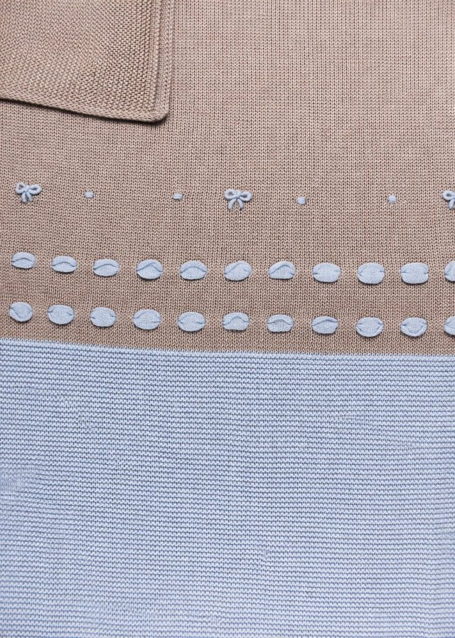 Coperta Cotone Nodini Sabbia 198/S corredino e abbigliamento neonato | NANU' BABY