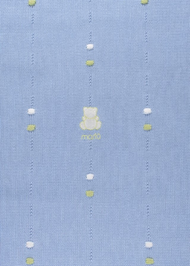 Coperta Cotone Pois Nocciolina Cielo EK5680 corredino e abbigliamento neonato | NANU' BABY