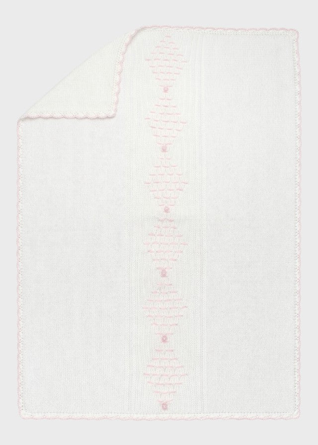 Coperta Cotone Punto Smock Rosa MARCO/CO corredino e abbigliamento neonato | NANU' BABY