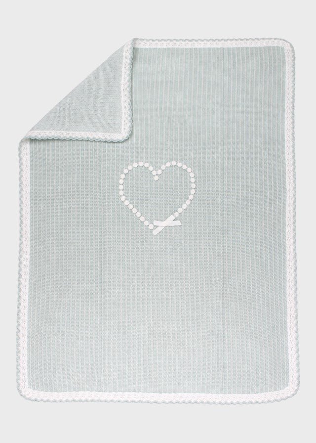 Coperta Cotone Verde Salvia EK2480/V corredino e abbigliamento neonato | NANU' BABY