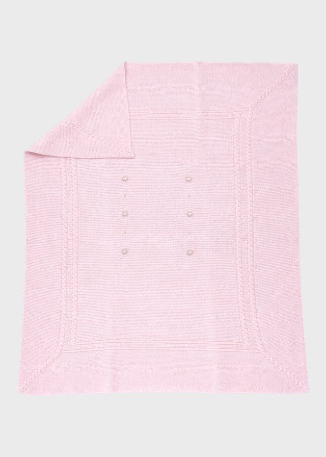 Coperta Cuoricini Tortora Rosa EK6380/R corredino e abbigliamento neonato | NANU' BABY