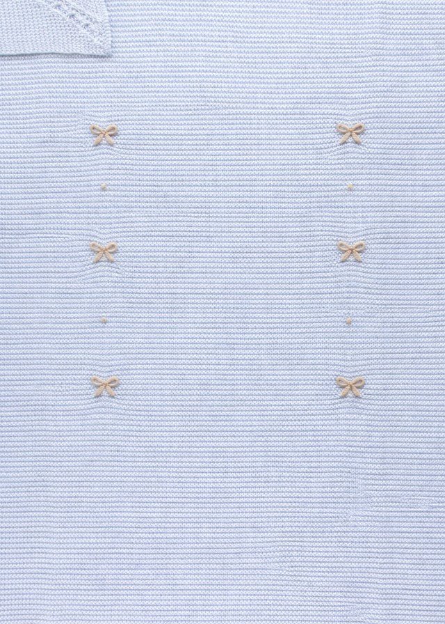 Coperta Fiocchetti Tortora Cielo EK6380/C corredino e abbigliamento neonato | NANU' BABY