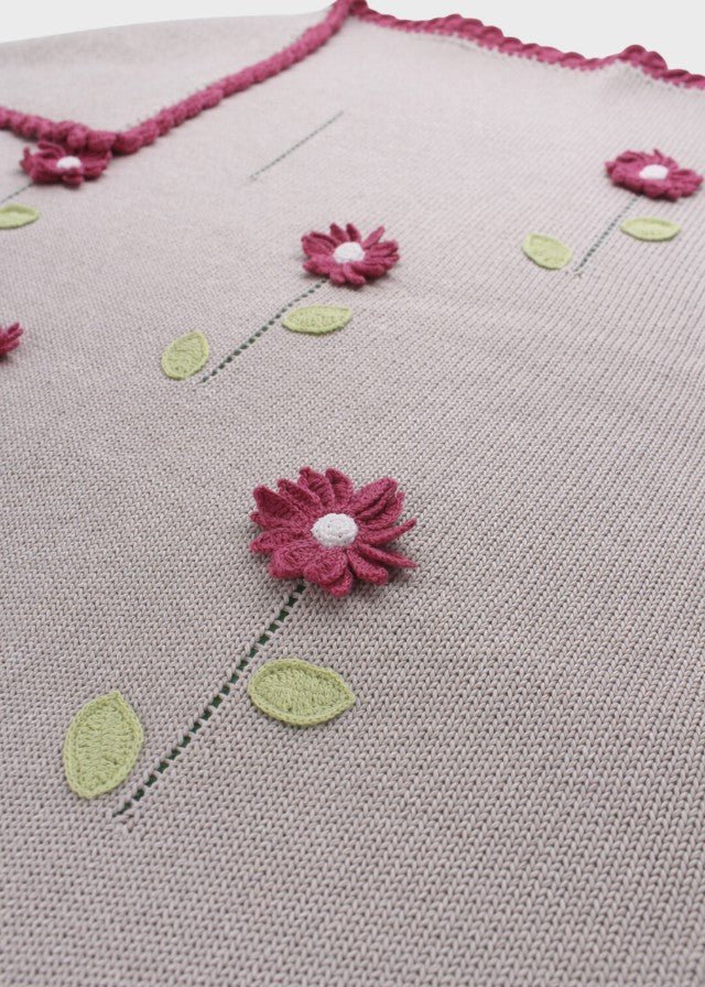 Coperta Margherite Applicate Tortora ZULEYA/CO - T corredino e abbigliamento neonato | NANU' BABY