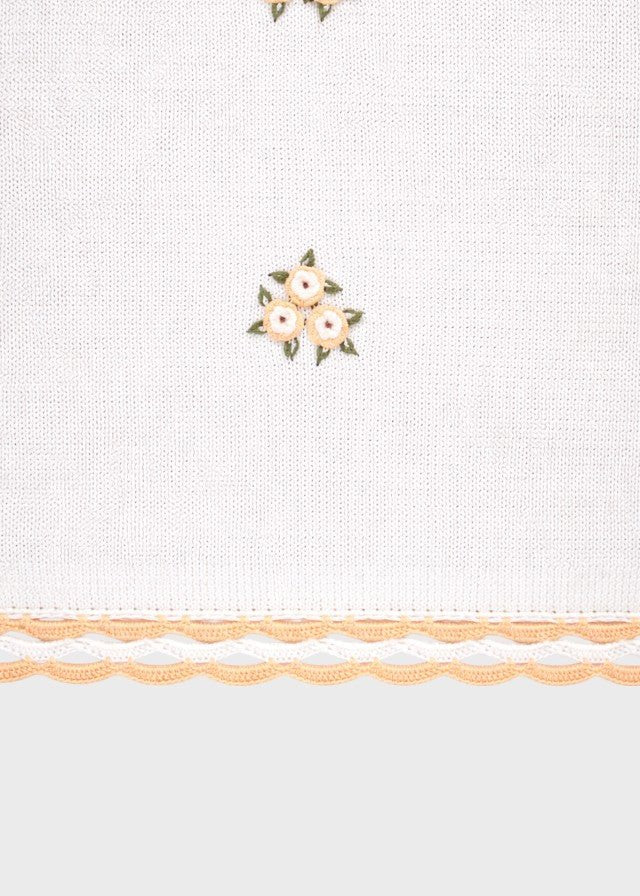 Coperta Volant Fiorellini Avorio PROVENZA/CO corredino e abbigliamento neonato | NANU' BABY