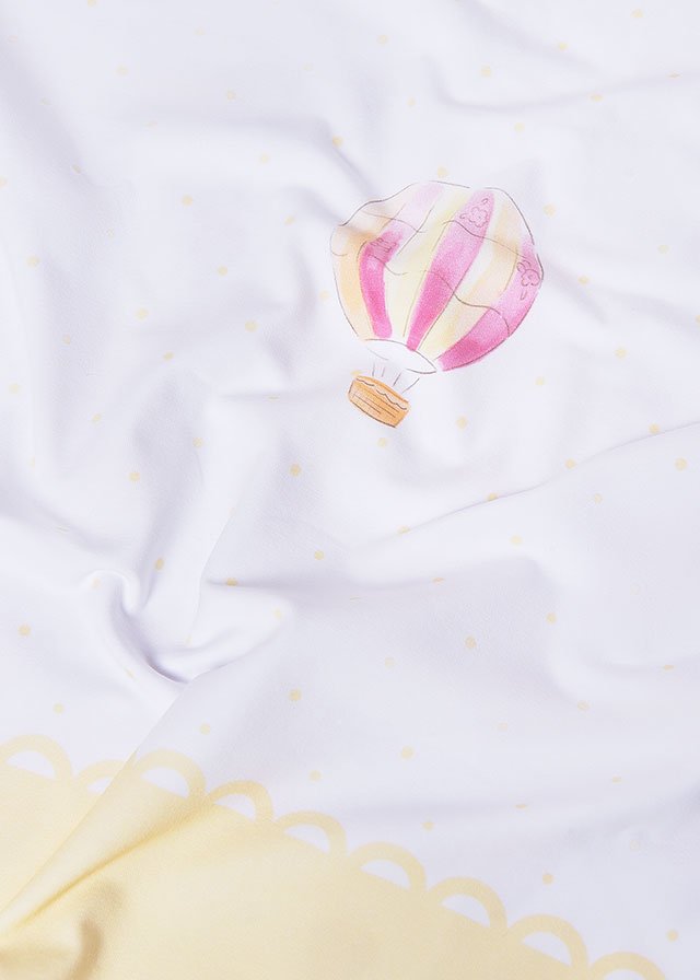 Copertina Cotone Serigrafata Giallo 9025/96 corredino e abbigliamento neonato | NANU' BABY