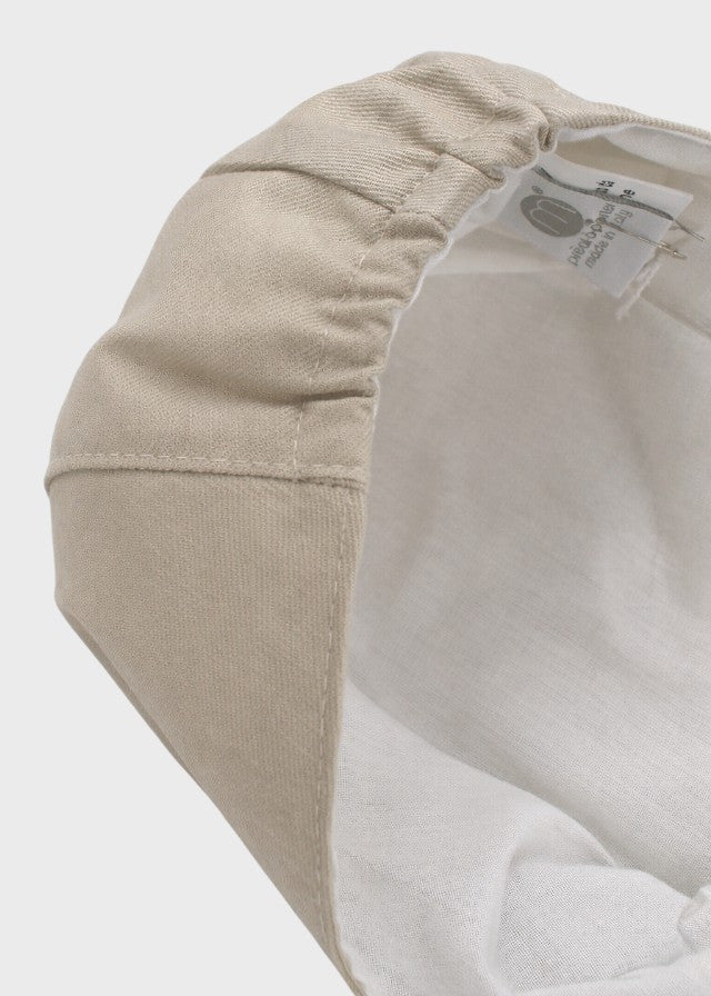 Coppola Bimbo Tessuto Sabbia Tencel Lino EV217CO corredino e abbigliamento neonato | NANU' BABY