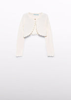 Coprispalle Cotone Bordo Smerlato 5382/35 corredino e abbigliamento neonato | NANU' BABY