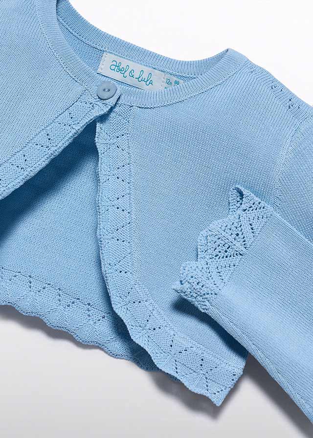 Coprispalle Filo Cotone Turchese 5301/29 corredino e abbigliamento neonato | NANU' BABY