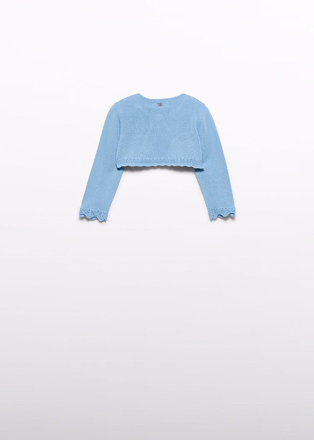 Coprispalle Filo Cotone Turchese 5301/29 corredino e abbigliamento neonato | NANU' BABY