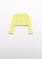 Coprispalle Fiore Smerlato Giallo 5381/13 corredino e abbigliamento neonato | NANU' BABY