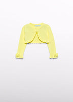 Coprispalle Fiore Smerlato Giallo 5381/13 corredino e abbigliamento neonato | NANU' BABY