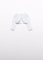 Coprispalle Tricot Bianco 5301/26 corredino e abbigliamento neonato | NANU' BABY