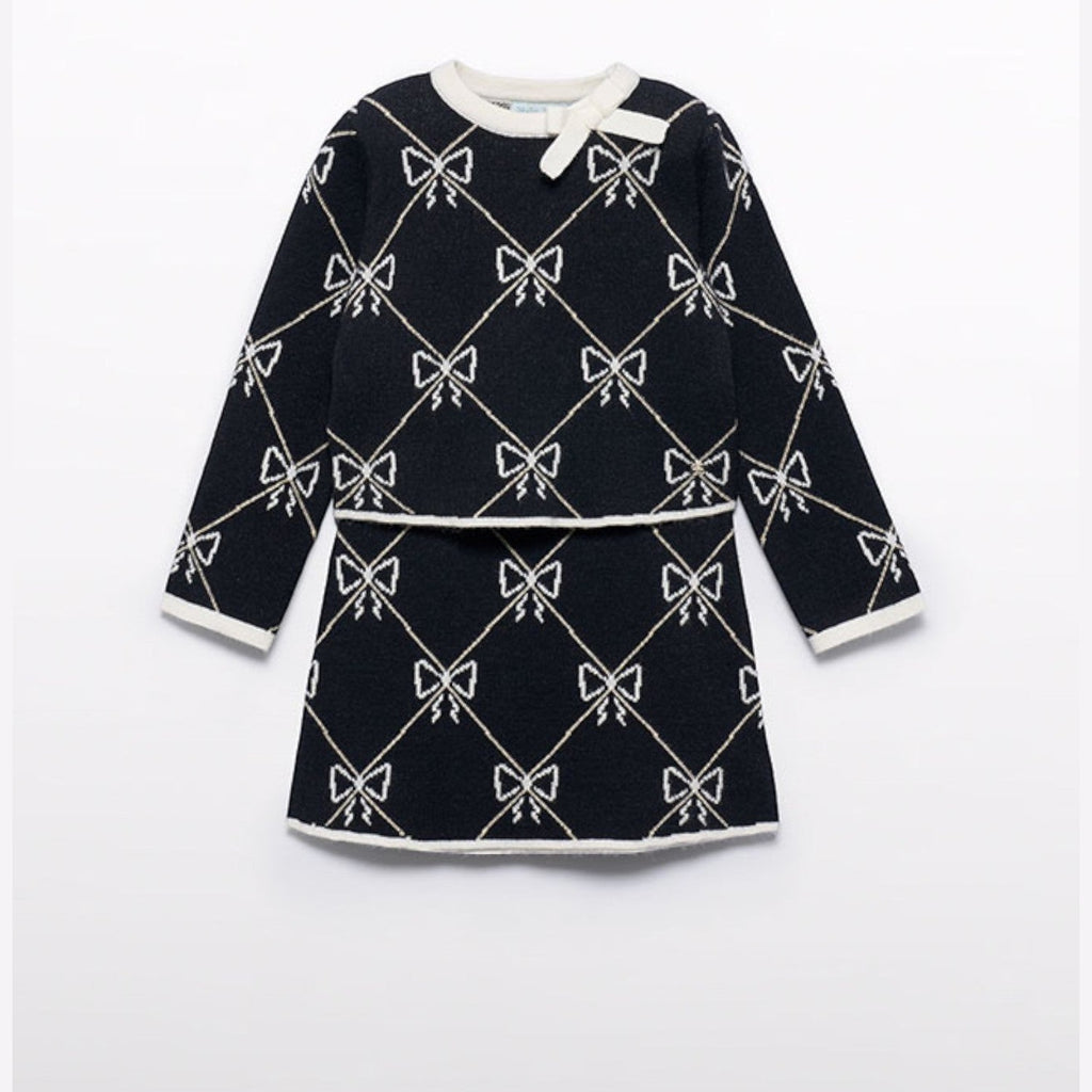 Compl. gonna tricot jacquard Bimba Nero 5538/8 -  NANU' BABY