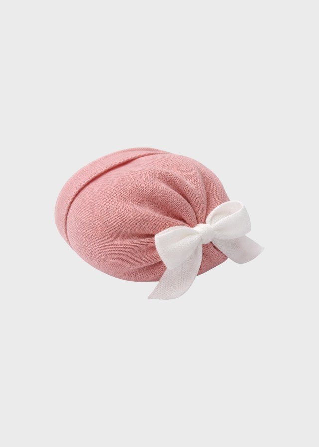Cuffia Cotone Fiocco Rosa FIOCCO/681 corredino e abbigliamento neonato | NANU' BABY