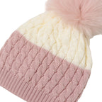 Cuffia Neonata Lana Vergine 100% Rosa IN6871/R corredino e abbigliamento neonato | NANU' BABY