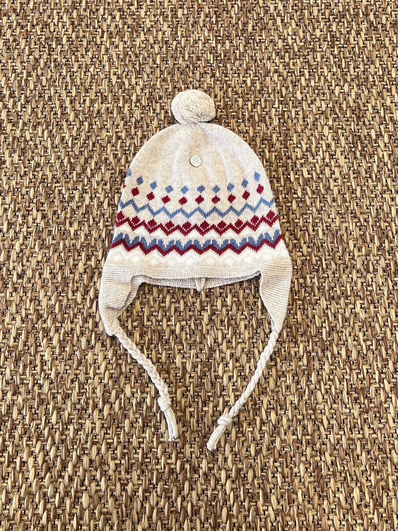 Cuffia Neonato Beige DK159/OI23 corredino e abbigliamento neonato | NANU' BABY