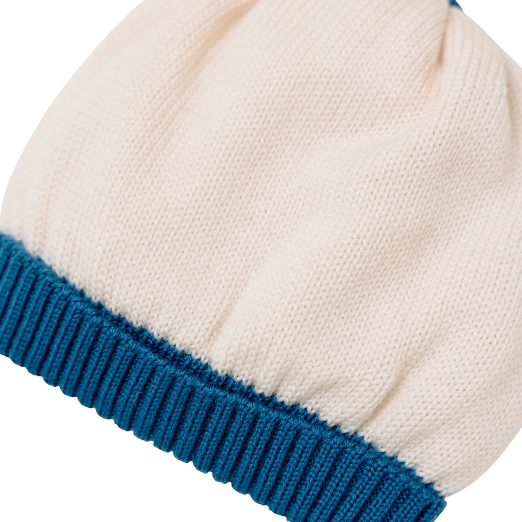 Cuffia Neonato Lana Vergine 100% Natural Zaffiro IN7171BT/Z corredino e abbigliamento neonato | NANU' BABY