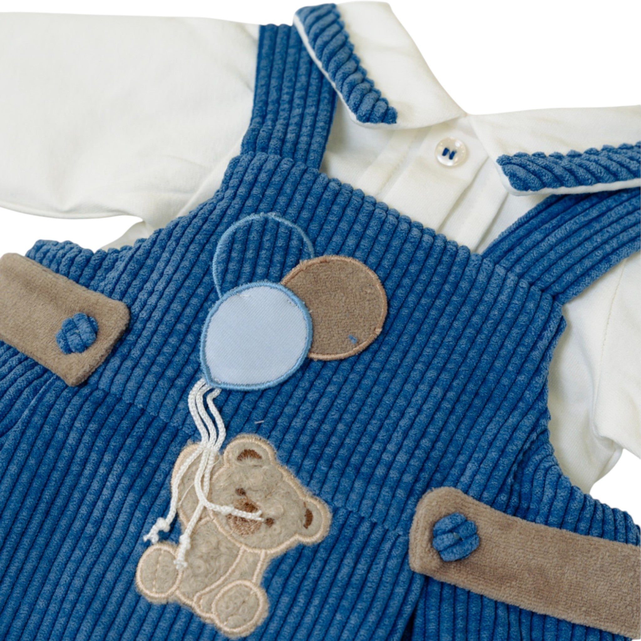 Baby Blue Chenille Overalls SARTORIA DEI PICCOLI (code LP1110)