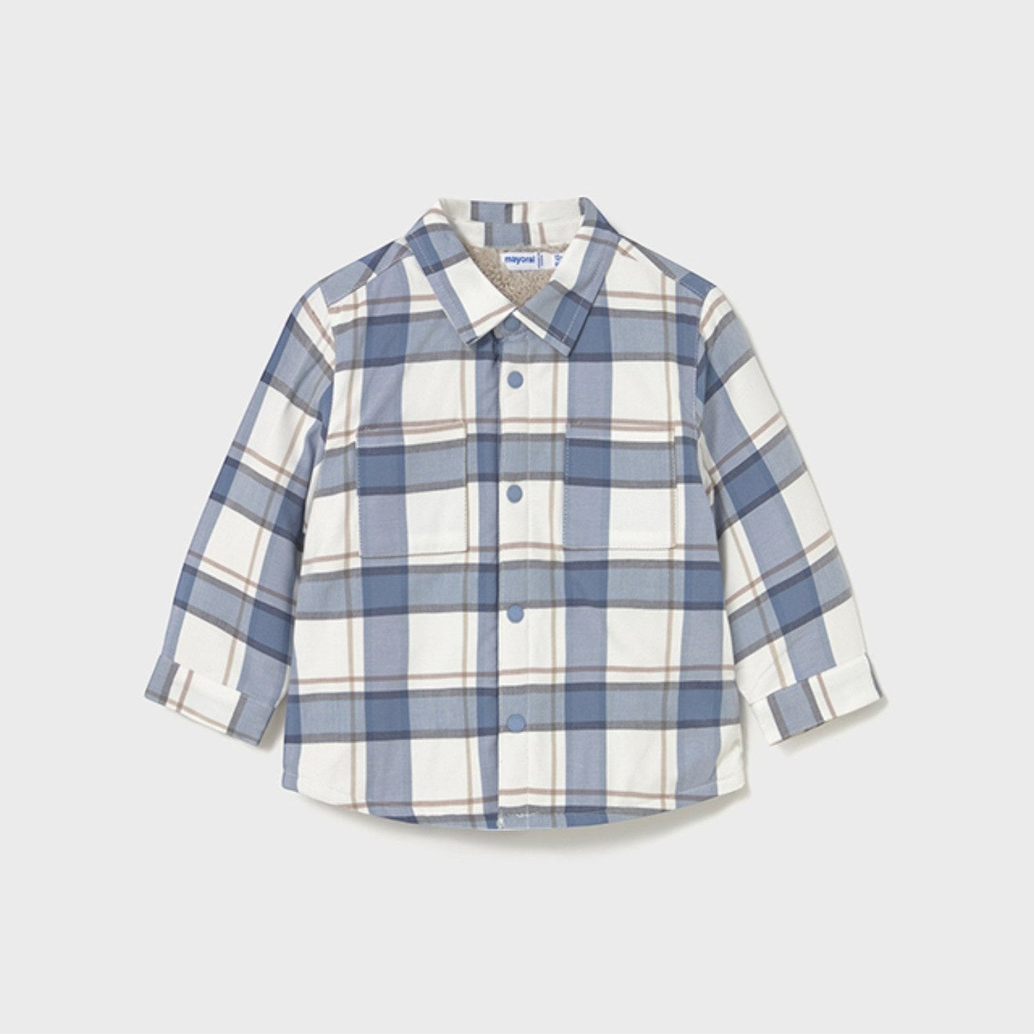 Camicia quadri foderato Bimbo AZZURRO 2104/84 -  NANU' BABY