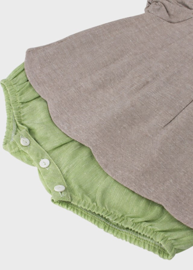 Pagliaccetto Cotone Pizzo Tortora 7568/T