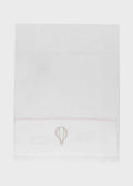 Set lenzuolino neonata cotone vaniglia rosa ricamo mongolfiera 3 pezzi culla lettino Made Italy MARLÙ EK50
