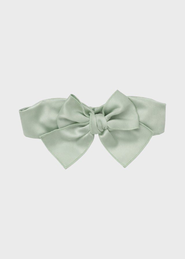 Fascia Raso Fiocco Verde AC37005/T95/V corredino e abbigliamento neonato | NANU' BABY