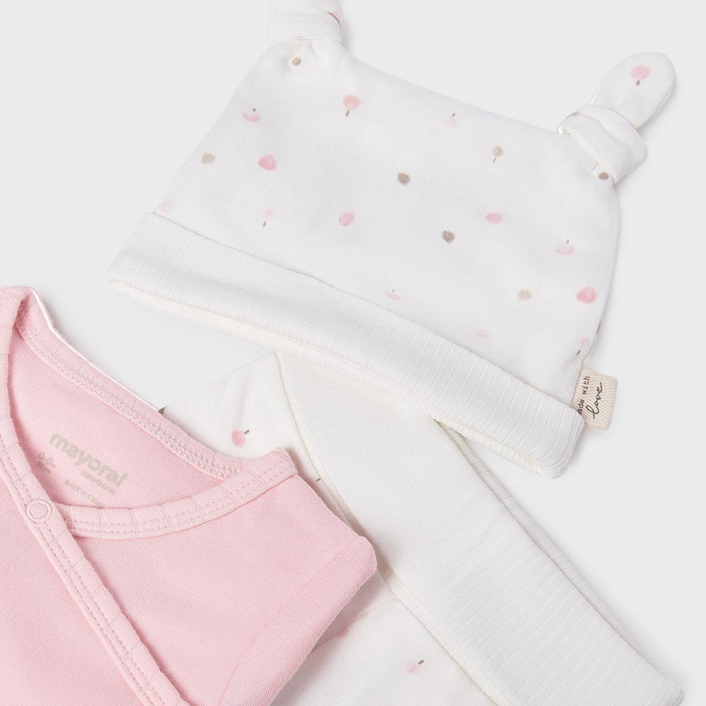 Baby girl's newborn outfit, pink, 9980/38