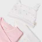 Baby girl's newborn outfit, pink, 9980/38