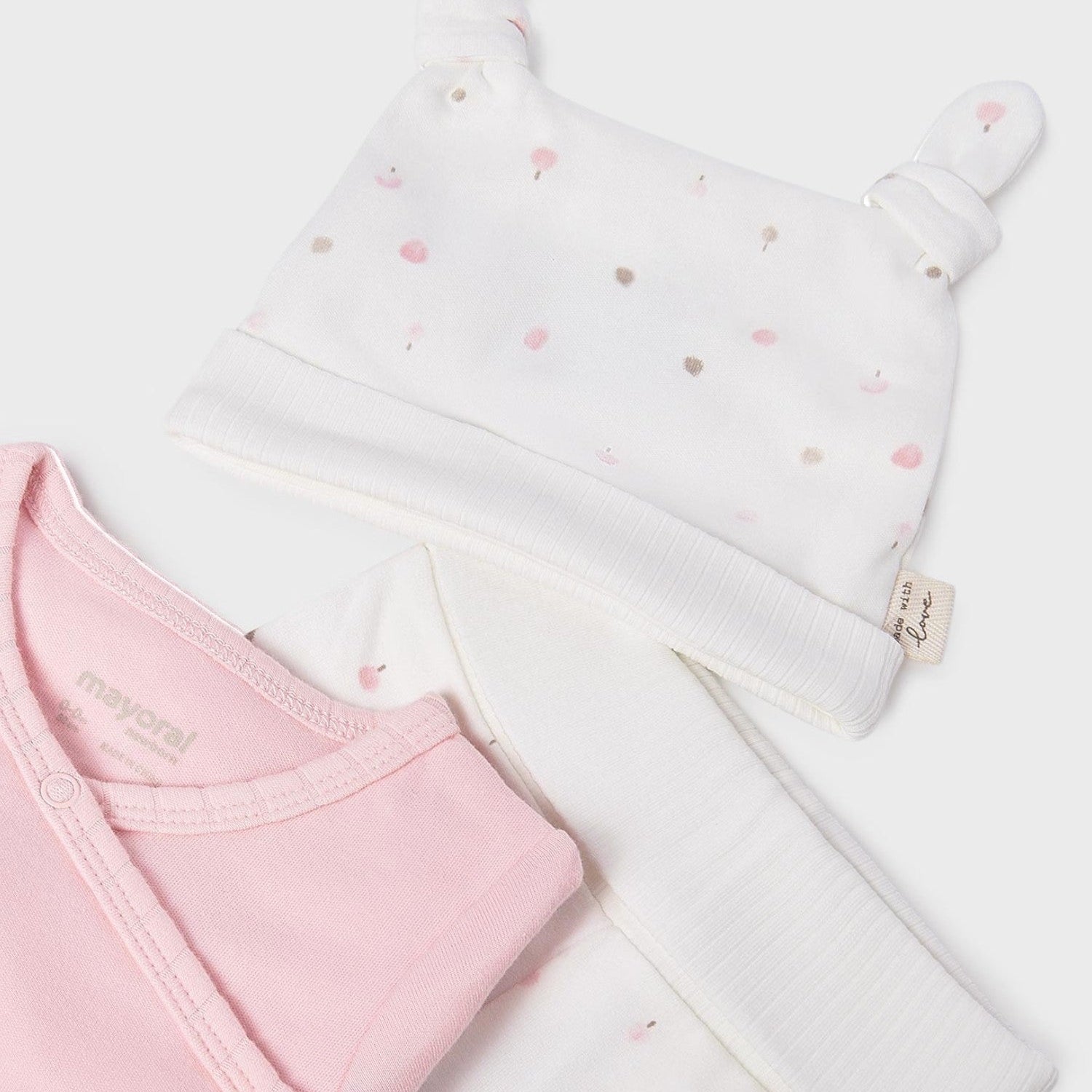 Baby girl's newborn outfit, pink, 9980/38
