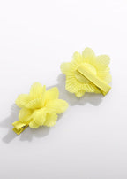 Fermagli Fiori Tulle Giallo 5467/63 corredino e abbigliamento neonato | NANU' BABY