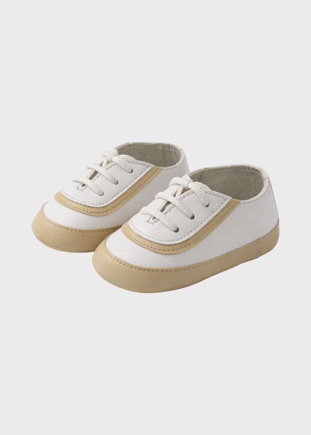 Two-tone Beige Leather Shoe SM3985/T003